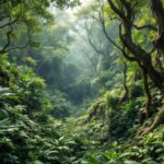 Yoko, el chimpancé, explorando su santuario en Brasil
