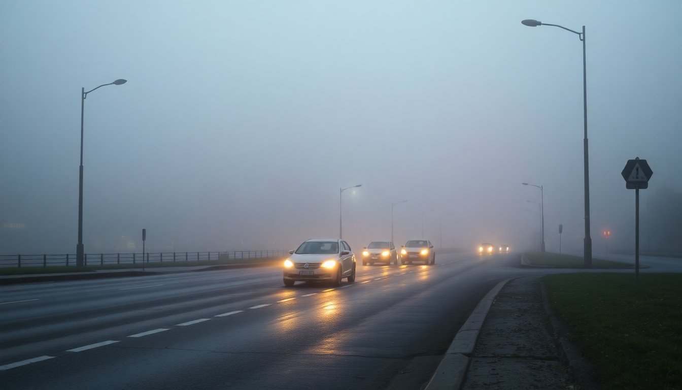 Detalles del clima en el AMBA con niebla y frescura