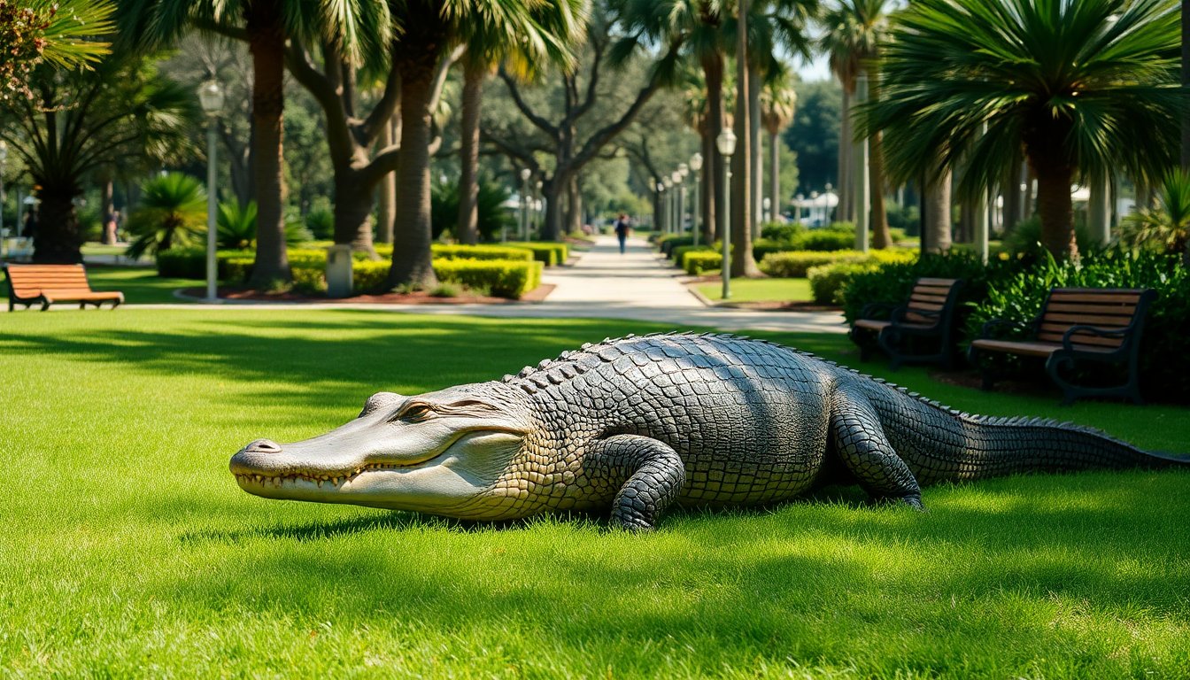 Inusual avistamiento de un gigantesco caimán recorriendo Orlando