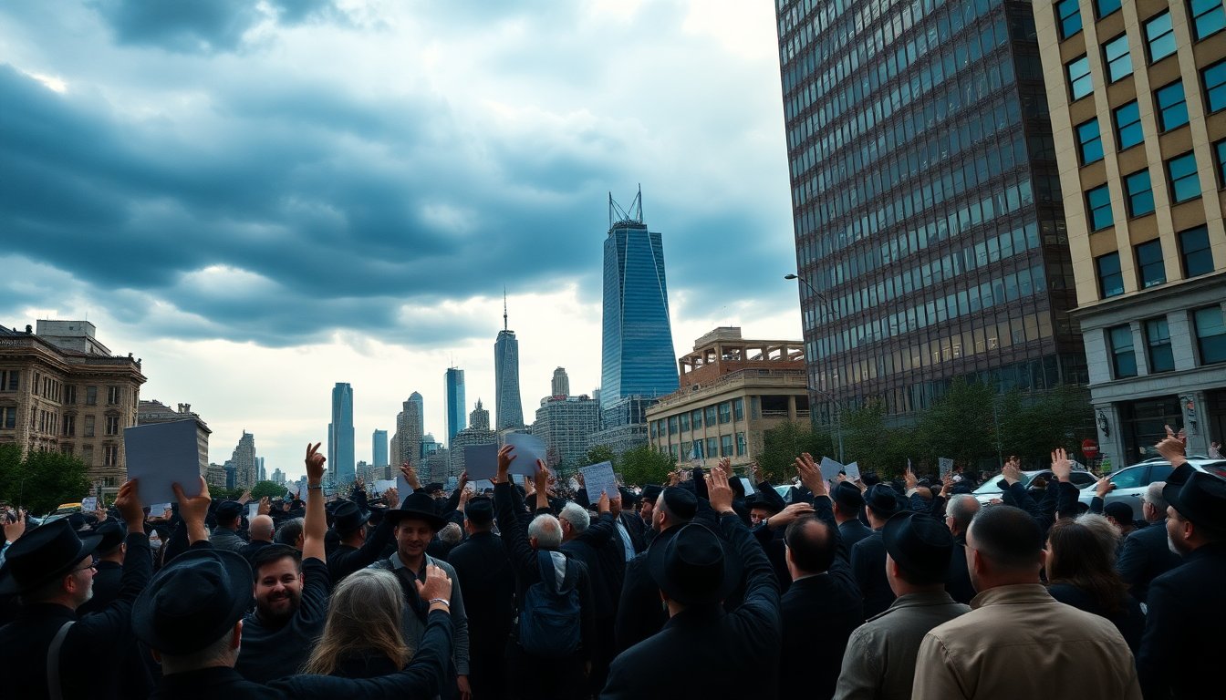 Protestas de judíos ortodoxos en Nueva York contra las políticas de Israel