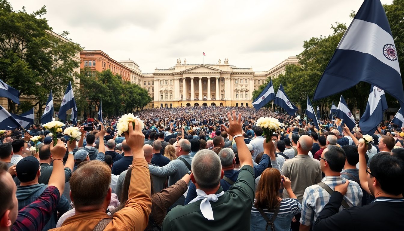 Concentración multitudinaria en Buenos Aires por los 50 años del golpe