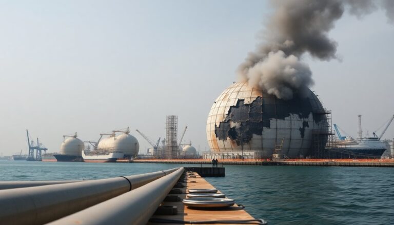 Interrupción en Ras Laffan eleva precios y reduce las exportaciones de GNL